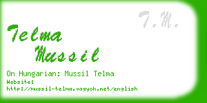 telma mussil business card